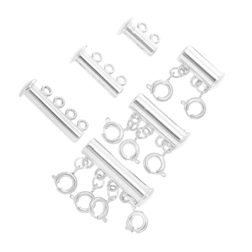 FIXOSHEE 3 Stück Teiliges DIY Schmuckset Magnetverschluss aus Langlebiger Legierung Vielseitige Ketten layering Verschlüsse für Armbänder und Halsketten Praktische DIY Zubehör für von FIXOSHEE