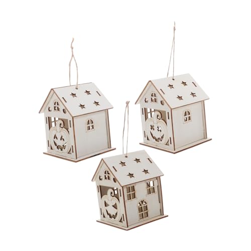 FIXOSHEE 3 Stück Teiliges Halloween DIY Holz Kürbis Haus Set Mini Holzhaus Anhänger für Unfertige Bastel-deko zum Bemalen Halloween Hängende Dekoration für Wohnzimmer und Schreibtisch FIXOSHEE 3 Stück Teiliges Halloween DIY Holz Kürbis Haus Set Mini Holzhaus Anhänger für Unfertige Bastel-deko zum Bemalen Halloween Hängende Dekoration für Wohnzimmer und Schreibtisch von FIXOSHEE