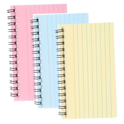 FIXOSHEE 3 Stück Teiliges Kleines Spiralnotizbuch Farbig Linierte Indexkarten Praktische Memo Notizblöcke für Büro Schule und Alltag Rosa Gelb Blau FIXOSHEE 3 Stück Teiliges Kleines Spiralnotizbuch Farbig Linierte Indexkarten Praktische Memo Notizblöcke für Büro Schule und Alltag Rosa Gelb Blau von FIXOSHEE