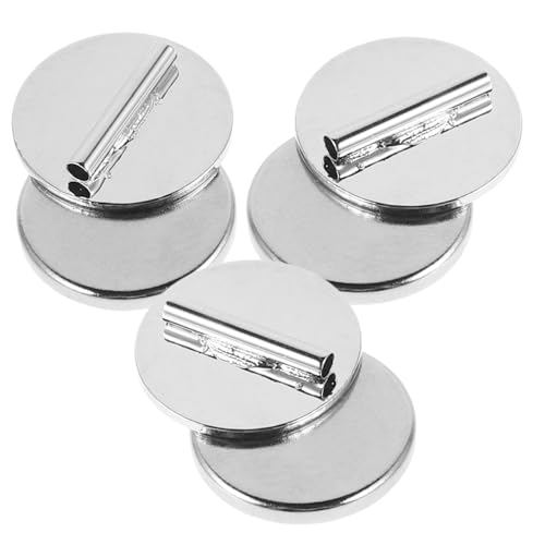 FIXOSHEE 3 Stück Teiliges Magnetbroschen Metall Mini Broschenverschluss mit Magnet Praktischer Broschenhalter für Kleidung Einfach zu Verwenden Schonend für Stoffe Silberfarben von FIXOSHEE