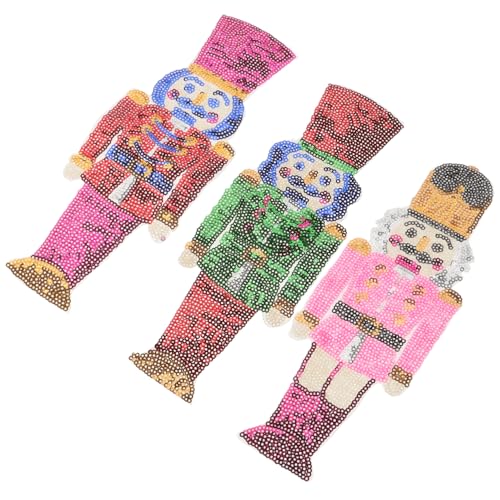 FIXOSHEE 3 Stück Teiliges Nussknacker Aufnäher zum Aufbügeln Dekorative Pailletten Stoffflicken für Kleidung DIY Reparatur und Modische Verzierungen für Pullover Mützen und Jacken FIXOSHEE 3 Stück Teiliges Nussknacker Aufnäher zum Aufbügeln Dekorative Pailletten Stoffflicken für Kleidung DIY Reparatur und Modische Verzierungen für Pullover Mützen und Jacken von FIXOSHEE