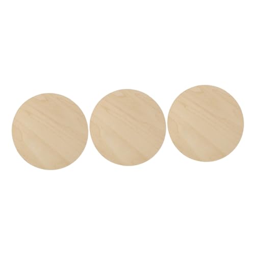 FIXOSHEE 3 Stück Teiliges Runde Holzscheiben aus Natürlichem Kiefernholz Roh und Blanko zum Basteln Bemalen DIY Dekorationen mit Bohrlöchern für Türanhänger Vielseitig für Weihnachten und von FIXOSHEE