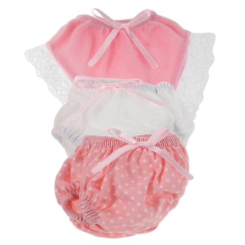 FIXOSHEE 3 Stück und Kleidung Babypuppenwindeln und Unterwäsche Neugeborene Unterwäsche Mini-Puppenwindeln Neugeborenes Puppen -Outfit Babypuppen-Outfit Babydoll-Windeln Stoff von FIXOSHEE