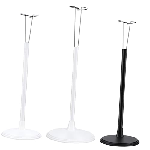 FIXOSHEE 3 Teiliges PVC Puppenständer Verstellbar Stabiler Sockel Einfach zu Montieren Platzsparend für Puppen Actionfiguren und Sammlungen von FIXOSHEE