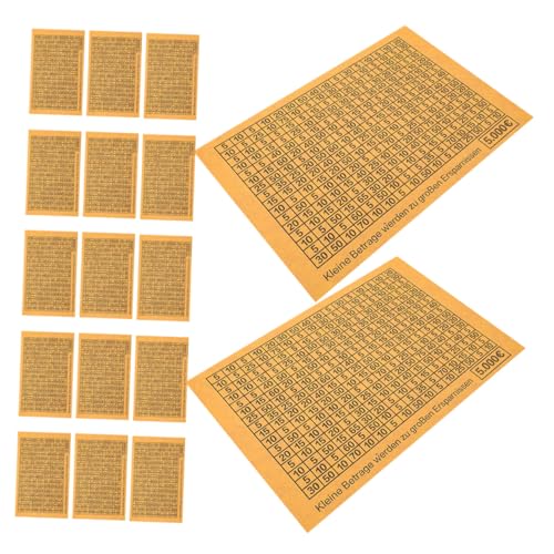 FIXOSHEE 30 Blatt Teiliges Sparbüchsen Aufkleber mit Euro Zahlen DIY Sparziel Zähler Sticker für Euro Geldsparen Challenge Dekorative Sparbox Aufkleber für Büro und Zuhause von FIXOSHEE