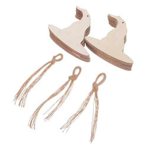 FIXOSHEE 30 Stk. Teiliges Halloween Holz Deko Hexenhut Holzscheiben zum Bemalen mit Robustem Material und Juteschnur DIY Holz Witch Hat Cutouts für Party und Herbstdeko Vielseitig FIXOSHEE 30 Stk. Teiliges Halloween Holz Deko Hexenhut Holzscheiben zum Bemalen mit Robustem Material und Juteschnur DIY Holz Witch Hat Cutouts für Party und Herbstdeko Vielseitig von FIXOSHEE