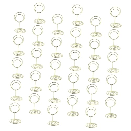 FIXOSHEE 30 Stück Metall Tischkartenhalter mit Stabilem Sockel Goldfarbene Runde Notizhalter für Fotos Memo und Platzkarten Vielseitig Einsetzbar für Hochzeit Geburtstag und FIXOSHEE 30 Stück Metall Tischkartenhalter mit Stabilem Sockel Goldfarbene Runde Notizhalter für Fotos Memo und Platzkarten Vielseitig Einsetzbar für Hochzeit Geburtstag und von FIXOSHEE