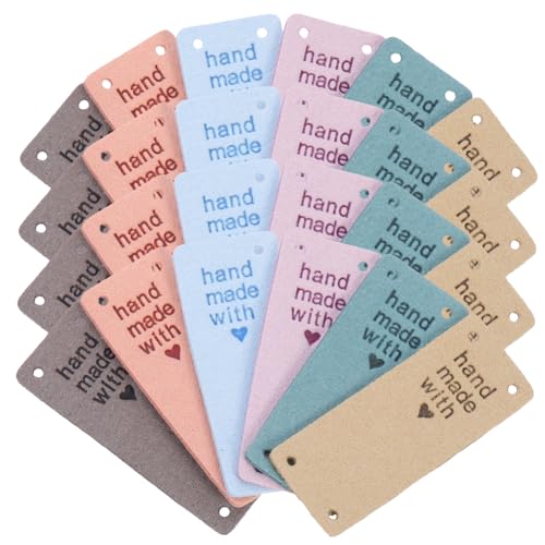 FIXOSHEE 30 Stück Teiliges Bunte Handmade Textiletiketten aus Mikrofaser Geprägte Rechteckige Labels zum Aufnähen Flexible Kleidungsetiketten für DIY Kleidung Taschen Strickwaren Modische FIXOSHEE 30 Stück Teiliges Bunte Handmade Textiletiketten aus Mikrofaser Geprägte Rechteckige Labels zum Aufnähen Flexible Kleidungsetiketten für DIY Kleidung Taschen Strickwaren Modische von FIXOSHEE