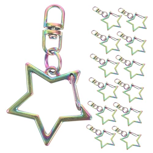 FIXOSHEE 30 Stück Teiliges DIY Schlüsselanhänger mit Stern design Langlebige Karabinerhaken aus Zinklegierung Korrosionsfrei Einfach zu Montieren für Bastelprojekte und Schlüsselringe von FIXOSHEE