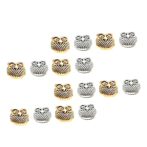 FIXOSHEE 30 Stück Teiliges Eule Zinklegierung Abstandshalter Perlen für Schmuckherstellung DIY Armband Charms Facettierte Lose Perlen zum Auffädeln Langlebig Rostfrei Vielseitig FIXOSHEE 30 Stück Teiliges Eule Zinklegierung Abstandshalter Perlen für Schmuckherstellung DIY Armband Charms Facettierte Lose Perlen zum Auffädeln Langlebig Rostfrei Vielseitig von FIXOSHEE