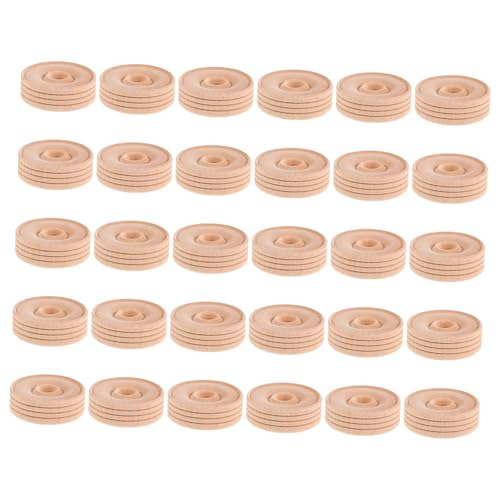 FIXOSHEE 30 Stück Teiliges Holzräder mit Loch Naturbelassen Glatte Kanten Vielseitig für DIY Spielzeugautos Holzzüge Bastelprojekte und Leicht zu Bemalen von FIXOSHEE