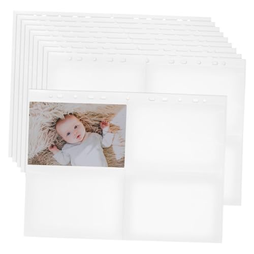 FIXOSHEE 30 Stück Teiliges Trading Card Sleeve Doppelseitige Fach Sammelkarten Hüllen Transparente Seitenblätter für Ringordner Optimaler Schutz und Platzsparende Aufbewahrung für Baseball von FIXOSHEE