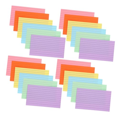 FIXOSHEE 300 Stück Teiliges Bunte Linierte Indexkarten Doppelseitig Liniert Vielseitig für Notizen Memos Lernkarten Handliche für Studium und Bürogebrauch FIXOSHEE 300 Stück Teiliges Bunte Linierte Indexkarten Doppelseitig Liniert Vielseitig für Notizen Memos Lernkarten Handliche für Studium und Bürogebrauch von FIXOSHEE