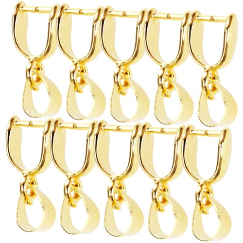 FIXOSHEE 30Stücke Charm Anhängerverschlüsse Goldene DIY Schmuckverbindung für Halsketten Armbänder und Schlüsselanhänger Langlebig und Rostfrei von FIXOSHEE