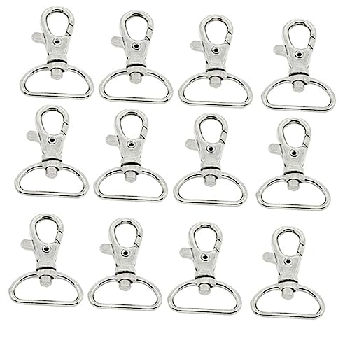 FIXOSHEE 30Stücke Drehbare Schwenkhaken Karabinerhaken für Schlüsselanhänger Taschenverschluss und DIY Bastelprojekte Silber Hochwertige Vielseitige von FIXOSHEE