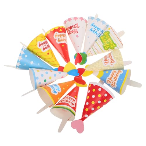 FIXOSHEE 36 Stück Teiliges Mini Geburtstagshut Cake Topper Bunte Cartoon Kuchendeko Vielseitige Tortendeko für Kindergeburtstag Trendige Cupcake Picks für Party und Shower FIXOSHEE 36 Stück Teiliges Mini Geburtstagshut Cake Topper Bunte Cartoon Kuchendeko Vielseitige Tortendeko für Kindergeburtstag Trendige Cupcake Picks für Party und Shower von FIXOSHEE