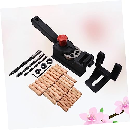 FIXOSHEE 38Stücke DIY Holzbohr Runde Form Schwarze Holzbohr Vorlage für Präzise Bohrungen und Möbelverbindungen für Holzbearbeitung und DIY Projekte von FIXOSHEE