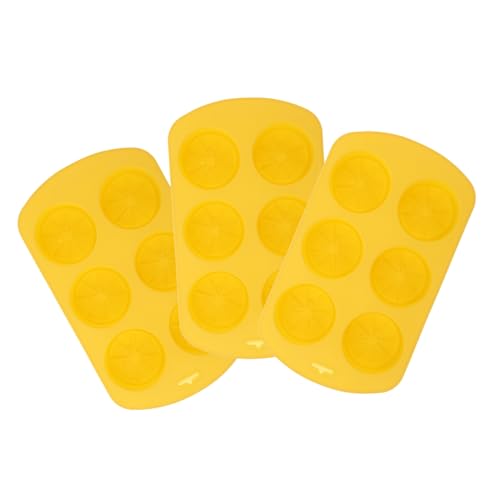 FIXOSHEE 3Stücke Silikon Zitronenscheibenform DIY und Seifenform Flexible Gießform für Bastelprojekte Langlebig und Leicht zu Entformen für Duftkerzenherstellung von FIXOSHEE