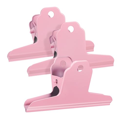 FIXOSHEE 3st Bergclip Kleine Bulldoggenklammern Büroklammern Dokument-organizer-clips Clips Für Snackbeutel Große Bulldoggenklammern Bull-clip-klemmen Aktenklammern Chip-clips Metall Rosa FIXOSHEE 3st Bergclip Kleine Bulldoggenklammern Büroklammern Dokument-organizer-clips Clips Für Snackbeutel Große Bulldoggenklammern Bull-clip-klemmen Aktenklammern Chip-clips Metall Rosa von FIXOSHEE