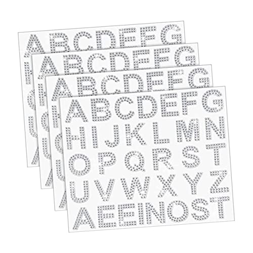 FIXOSHEE 4 Blätter Bling Buchstabenaufkleber mit Strass Teiliges zum Aufbügeln für Kleidung und DIY Projekte Glitzernde Buchstaben für Taschen Hüte und FIXOSHEE 4 Blätter Bling Buchstabenaufkleber mit Strass Teiliges zum Aufbügeln für Kleidung und DIY Projekte Glitzernde Buchstaben für Taschen Hüte und von FIXOSHEE