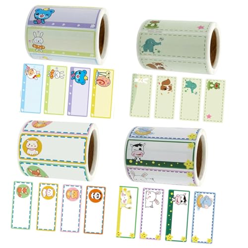FIXOSHEE 4 Rollen Selbstklebende Namensetiketten für Wasserfeste Cartoon Aufkleber Wiederablösbar Vielseitig Beschriftbar für Schule Kindergarten Büro und Aufbewahrung FIXOSHEE 4 Rollen Selbstklebende Namensetiketten für Wasserfeste Cartoon Aufkleber Wiederablösbar Vielseitig Beschriftbar für Schule Kindergarten Büro und Aufbewahrung von FIXOSHEE