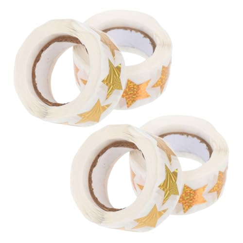 FIXOSHEE 4 Rollen Sternförmige Aufkleber Selbstklebend Haushaltsrolle für Geschenkverpackung Hochzeitseinladungen Scrapbooking Dekoration Label Sticker FIXOSHEE 4 Rollen Sternförmige Aufkleber Selbstklebend Haushaltsrolle für Geschenkverpackung Hochzeitseinladungen Scrapbooking Dekoration Label Sticker von FIXOSHEE