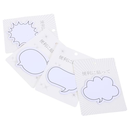 FIXOSHEE 4 Sätze Kreative Haftnotizen mit Sprechblasen Design Selbstklebende Notizzettel für Büro Schule und Zuhause Praktische Seitenmarker und Memo Pads zum Organisieren und Erinnern von FIXOSHEE