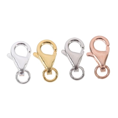 FIXOSHEE 4 Sätze Mini Lobster Clasps in Silber Weißgold Gold Roségold mit Ringen Schmuckverbinder für DIY Armbänder und Halsketten Langlebige Schmuckverschlüsse für Bastelbedarf FIXOSHEE 4 Sätze Mini Lobster Clasps in Silber Weißgold Gold Roségold mit Ringen Schmuckverbinder für DIY Armbänder und Halsketten Langlebige Schmuckverschlüsse für Bastelbedarf von FIXOSHEE