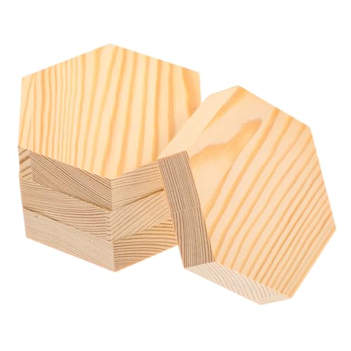 FIXOSHEE 4 Stück Hexagon Holzscheiben DIY Holzstücke aus Langlebigem Kiefernholz für Basteln Dekorationen Handgefertigte Holzornamente Leicht und Bruchsicher FIXOSHEE 4 Stück Hexagon Holzscheiben DIY Holzstücke aus Langlebigem Kiefernholz für Basteln Dekorationen Handgefertigte Holzornamente Leicht und Bruchsicher von FIXOSHEE