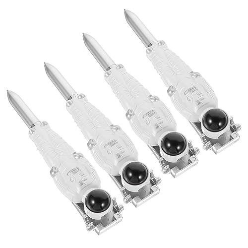 FIXOSHEE 4 Stück Kreative Astronaut Kugelschreiber mit Blauer Glattes Stilvolle Dekorative Schreibstifte für Schüler Geschenkidee Leichte Handliche Commemorative Pens von FIXOSHEE