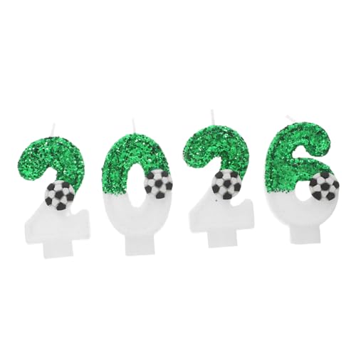 FIXOSHEE 4 Stück Teiliges Fußball Zahlenkerzen mit Pailletten Kreative Geburtstagskerzen aus Wachs Einfache Anwendung Nachhaltige Partydeko für Fußballfans FIXOSHEE 4 Stück Teiliges Fußball Zahlenkerzen mit Pailletten Kreative Geburtstagskerzen aus Wachs Einfache Anwendung Nachhaltige Partydeko für Fußballfans von FIXOSHEE