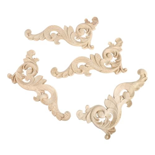 FIXOSHEE 4 Stück Teiliges Holzornament mit Blumenmotiv Robuste Massivholz Dekochips Kreative DIY Holzschnitzerei für Wand und Möbeldekoration Naturbelassene Holzverzierungen für Wohnzimmer FIXOSHEE 4 Stück Teiliges Holzornament mit Blumenmotiv Robuste Massivholz Dekochips Kreative DIY Holzschnitzerei für Wand und Möbeldekoration Naturbelassene Holzverzierungen für Wohnzimmer von FIXOSHEE