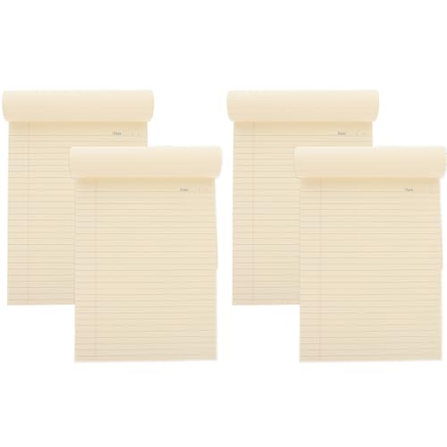 FIXOSHEE 4 Stück Teiliges Notizblock Liniert mit Perforation Tragbares Schreibblock Papierpad für Schule Büro Planer To Do Listen für Studenten Lehrer und Berufstätige von FIXOSHEE