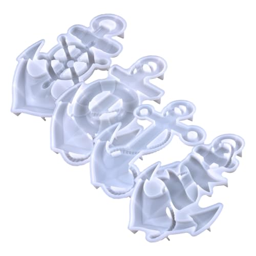 FIXOSHEE 4 Stück Teiliges Silikon Gießform Wiederverwendbar DIY Epoxidharz Gießform für Wanddekoration Basteln mit Hoher Elastizität und Einfacher Entformung von FIXOSHEE