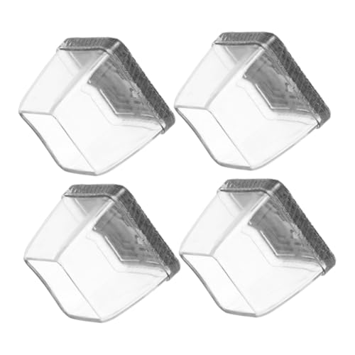 FIXOSHEE 4 Stück Transparente Dicke Stuhlbein schutzhüllen für Möbelbeine Verschleißfest und Geräuscharm Passend für Tisch Stuhlbeine rutschfeste Bodenschoner für Hartholzböden von FIXOSHEE