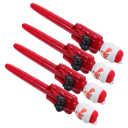 FIXOSHEE 4 Stück Weihnachtsmann Boxball Kugelschreiber Lustige Weihnachtskugelschreiber mit Weihnachtlichem Boxdesign Ergonomisch Glattes Schreiben für Büro Schule und Festliche von FIXOSHEE