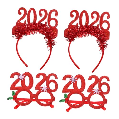 FIXOSHEE 4 Stücke Teiliges Silvester Glitzernde Haarreifen und Brillen Leichtes Party Accessoire für Festliche Foto Requisiten für Weihnachts und Neujahrsfeiern FIXOSHEE 4 Stücke Teiliges Silvester Glitzernde Haarreifen und Brillen Leichtes Party Accessoire für Festliche Foto Requisiten für Weihnachts und Neujahrsfeiern von FIXOSHEE