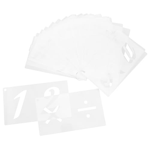 FIXOSHEE 40 Blatt Teiliges Schablonen Buchstaben und Zahlen Wiederverwendbare Lettering Schablonen aus Flexiblem Material Präzise Malvorlagen für DIY Bastelprojekte Scrapbooking und von FIXOSHEE