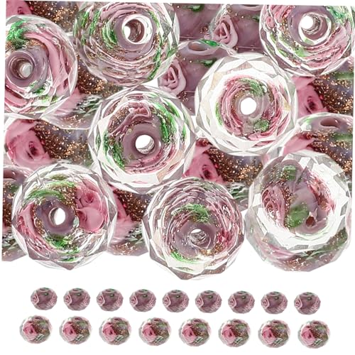 FIXOSHEE 40 Stück DIY Glasperlen mit Blumenmuster Bunte Facettenperlen für Armbänder Halsketten Ohrringe Schmuckherstellung Spacer Perlen für Bastelprojekte FIXOSHEE 40 Stück DIY Glasperlen mit Blumenmuster Bunte Facettenperlen für Armbänder Halsketten Ohrringe Schmuckherstellung Spacer Perlen für Bastelprojekte von FIXOSHEE