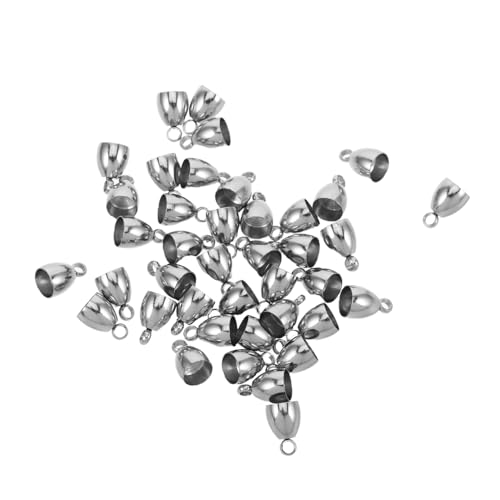 FIXOSHEE 40 Stück Tassel Cord End Caps Ovaler Metall Crimp Bead für Schmuck Diy Verstellbare Robust und Vielseitig Geeignet für Armbänder Halsketten und Bastelprojekte FIXOSHEE 40 Stück Tassel Cord End Caps Ovaler Metall Crimp Bead für Schmuck Diy Verstellbare Robust und Vielseitig Geeignet für Armbänder Halsketten und Bastelprojekte von FIXOSHEE