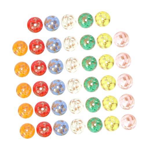 FIXOSHEE 40 Stück Teiliges Bunte Glasperlen mit DIY Schmuckperlen für Armbänder Langlebige und Glatte Glas Spacer Perlen für Handgemachte Bastelprojekte von FIXOSHEE