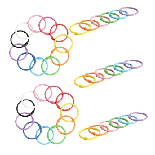 FIXOSHEE 40 Stück Teiliges Metall Binder Ringe Kleine Buchringe Stabile Loseblatt Ringe für Karteikarten Scrapbooking DIY Schlüsselanhänger Vielseitig Einsetzbar Robust Langlebig von FIXOSHEE