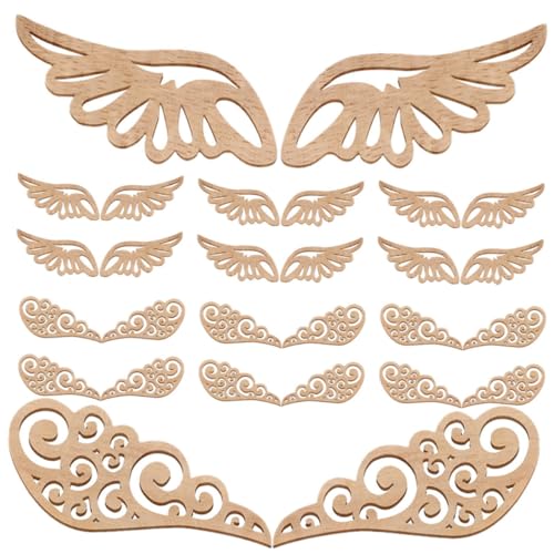 FIXOSHEE 40 Stück Teiliges Naturbelassene Holzflügel Ausschnitte Unbemalte DIY Flügelchips aus Holz für Basteln Scrapbooking Kartenherstellung und Kreative Dekorationen FIXOSHEE 40 Stück Teiliges Naturbelassene Holzflügel Ausschnitte Unbemalte DIY Flügelchips aus Holz für Basteln Scrapbooking Kartenherstellung und Kreative Dekorationen von FIXOSHEE
