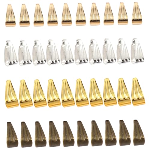 FIXOSHEE 400 Stück Schmuckanhänger Verbindungsbügel Legierung in Gold Silber Antikbronze Gold für DIY Halsketten Schmuckherstellungszubehör von FIXOSHEE