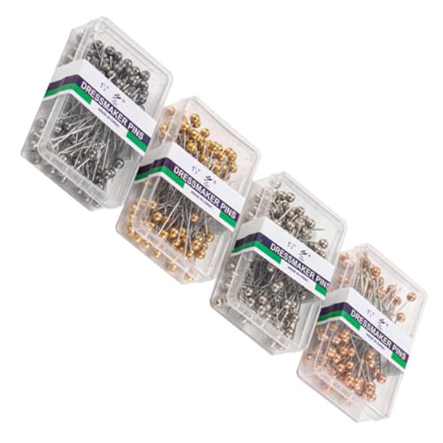 FIXOSHEE 400 Stück Stecknadeln mit Perlenkopf Gerade Positionierungsnadeln für Nähen und Basteln Langlebige Metallnadeln in Gold Roségold Silber und Schwarz für DIY Hochzeit Handarbeit FIXOSHEE 400 Stück Stecknadeln mit Perlenkopf Gerade Positionierungsnadeln für Nähen und Basteln Langlebige Metallnadeln in Gold Roségold Silber und Schwarz für DIY Hochzeit Handarbeit von FIXOSHEE