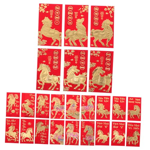 FIXOSHEE 48 Stück Teiliges Vietnamesische Neujahrs Glücksumschläge Pferdejahr Rote Umschläge mit Tierkreiszeichen für Chinesisches und Vietnamesisches Frühlingsfest Geschenkverpackung FIXOSHEE 48 Stück Teiliges Vietnamesische Neujahrs Glücksumschläge Pferdejahr Rote Umschläge mit Tierkreiszeichen für Chinesisches und Vietnamesisches Frühlingsfest Geschenkverpackung von FIXOSHEE