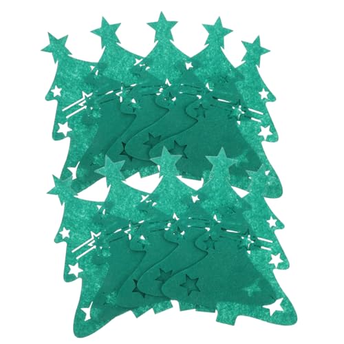 FIXOSHEE 48 Stück Weihnachtsbesteck Geschirr Utensilienhalter Besteckhalter für Party Festival-Bestecktaschen Bezaubernde Bestecktaschen Bestecktasche in Weihnachtsbaumform gefühlt Grün von FIXOSHEE