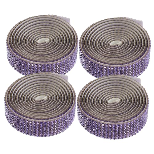 FIXOSHEE 4Rollen DIY Strasssteine Aufnäher Selbstklebende Funkelnde Strassapplikationen für Kleidergürtel Taschen und DIY Mode Traumhaftem Breit von FIXOSHEE