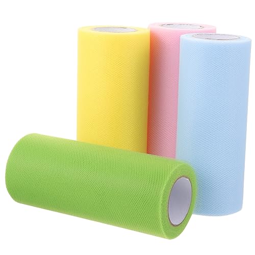 FIXOSHEE 4Rollen Dekoratives Tüllband für Geschenkverpackung Pastellfarben für Hochzeiten Partys und DIY Projekte Hochwertiges Langlebiges FIXOSHEE 4Rollen Dekoratives Tüllband für Geschenkverpackung Pastellfarben für Hochzeiten Partys und DIY Projekte Hochwertiges Langlebiges von FIXOSHEE