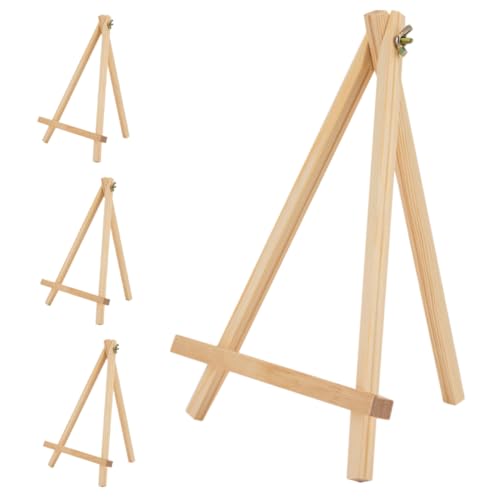 FIXOSHEE 4Stücke Mini Staffelei Holz Faltbare Tischstaffelei für Künstler und Einfach zu Transportieren für Projekte von FIXOSHEE